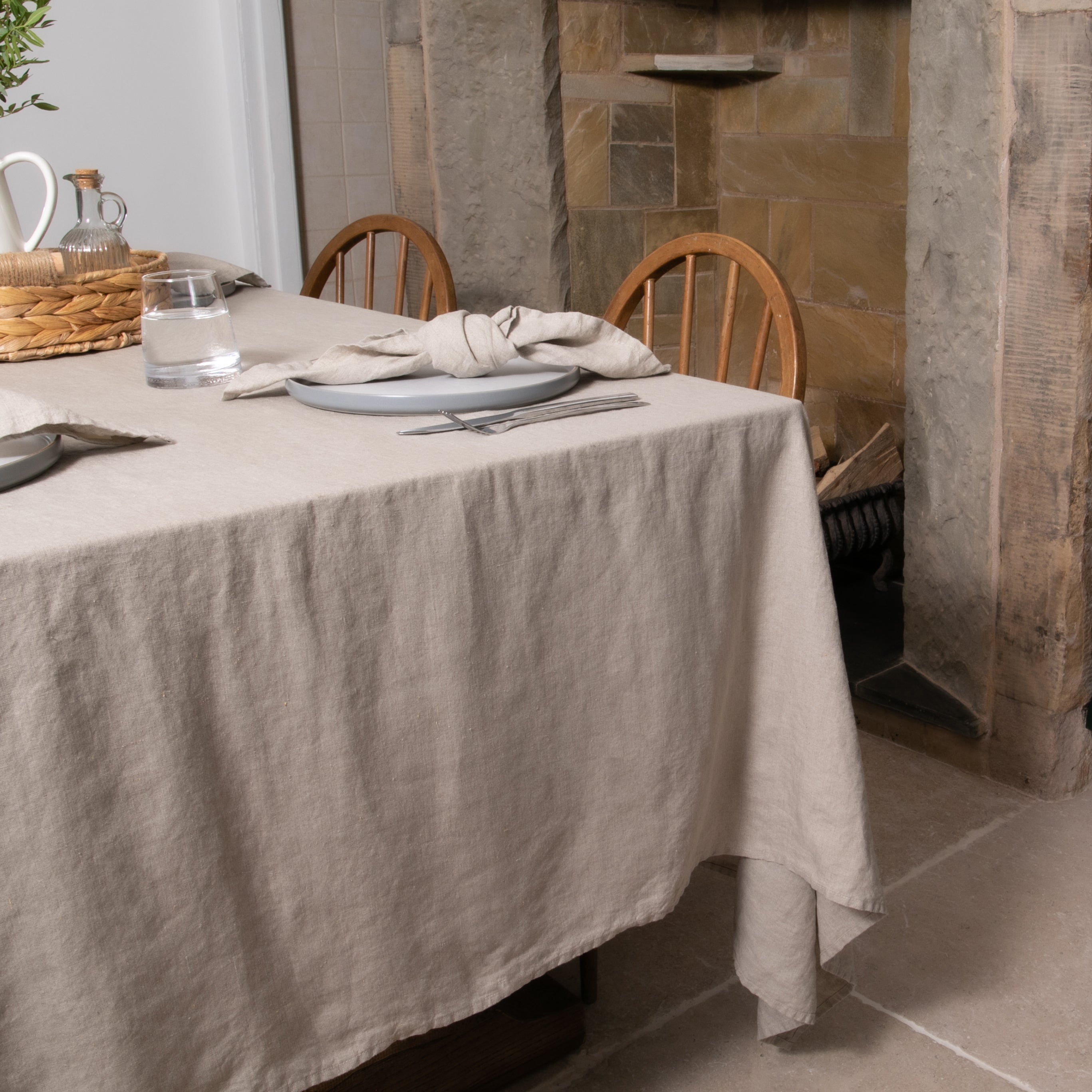 Natural 100% Linen Tablecloth